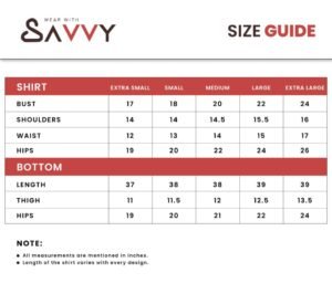 Savvy Size Guide
